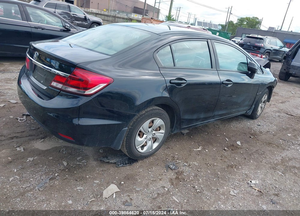 2013 HONDA CIVIC LX VIN: 19XFB2F59DE023647