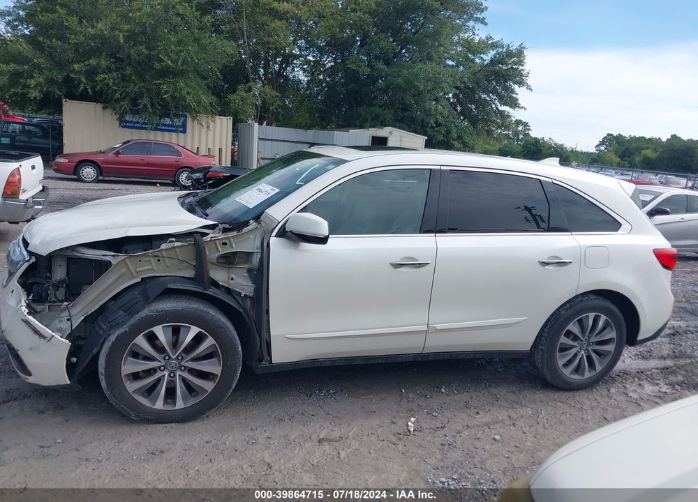 2014 ACURA MDX TECHNOLOGY PACKAGE VIN: 5FRYD3H40EB005450