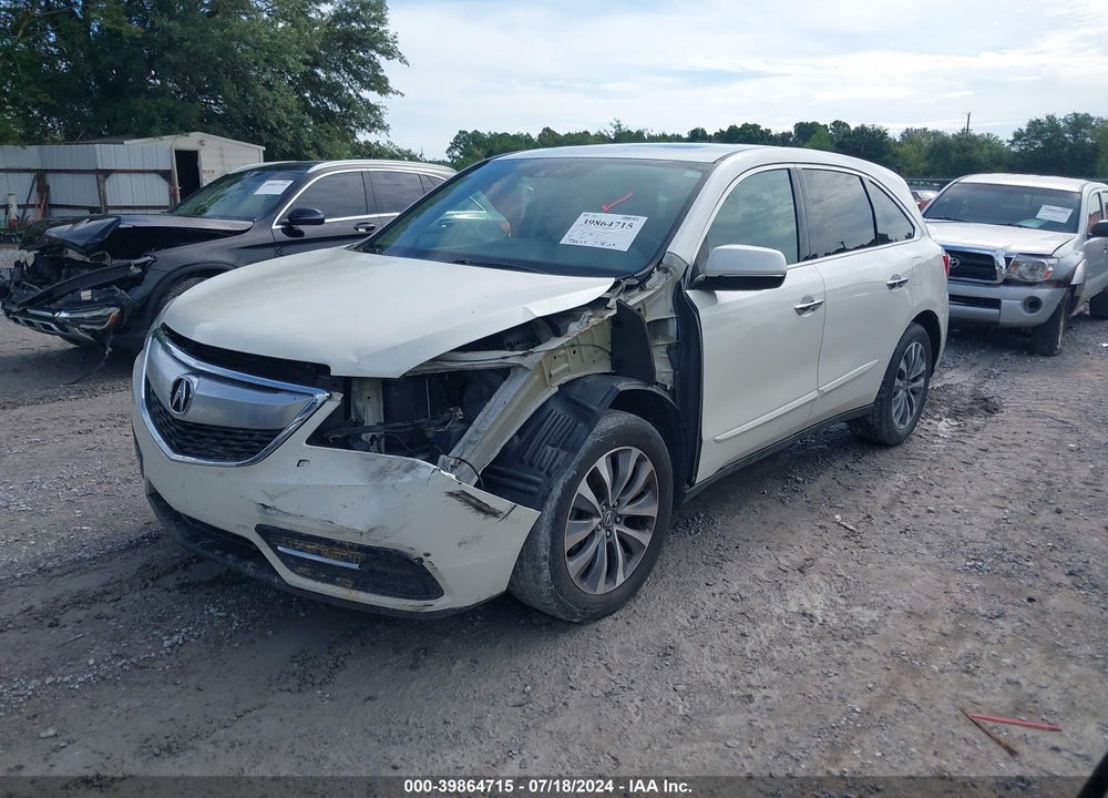 2014 ACURA MDX TECHNOLOGY PACKAGE VIN: 5FRYD3H40EB005450
