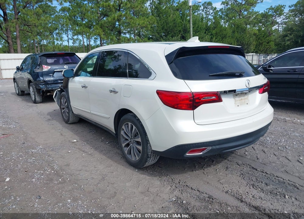 2014 ACURA MDX TECHNOLOGY PACKAGE VIN: 5FRYD3H40EB005450