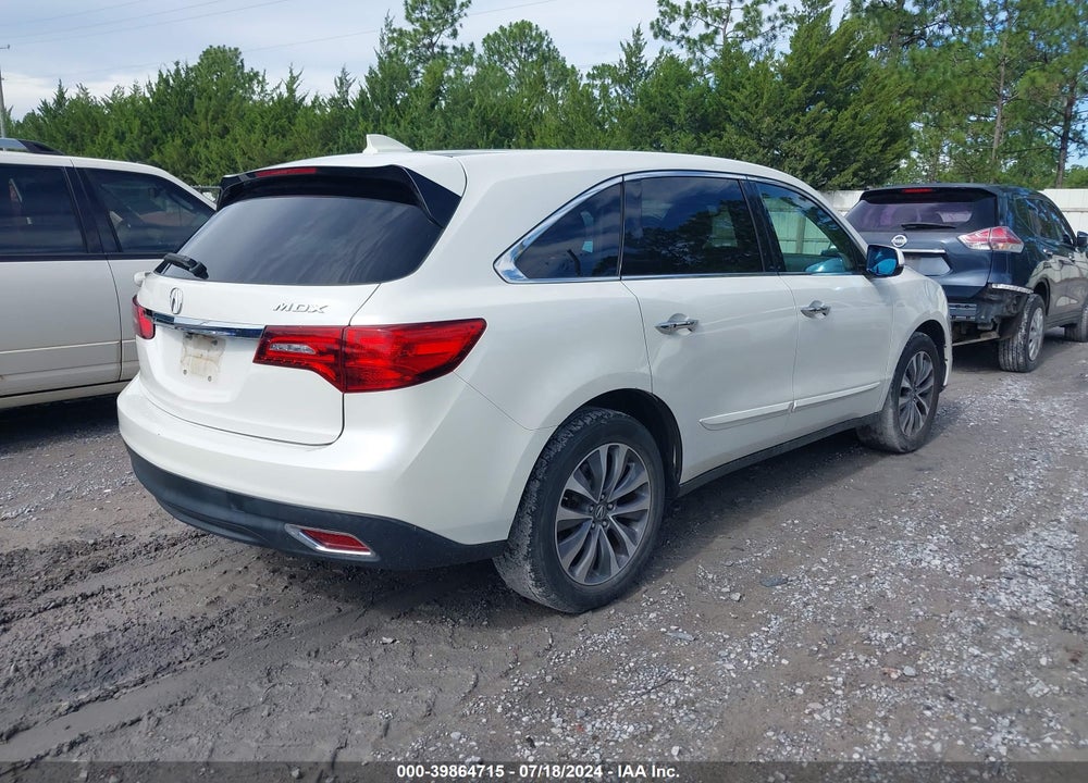 2014 ACURA MDX TECHNOLOGY PACKAGE VIN: 5FRYD3H40EB005450