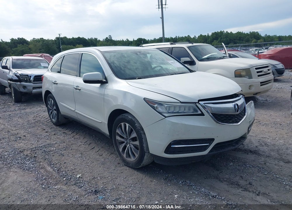 2014 ACURA MDX TECHNOLOGY PACKAGE VIN: 5FRYD3H40EB005450