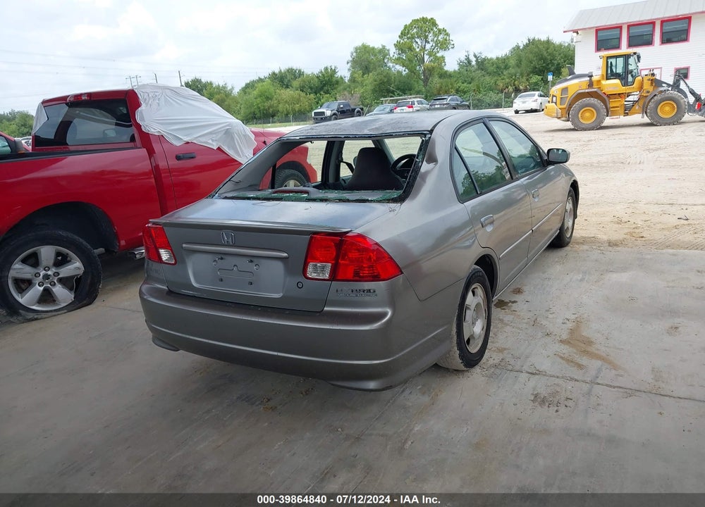 2005 HONDA CIVIC HYBRID VIN: JHMES96625S020857