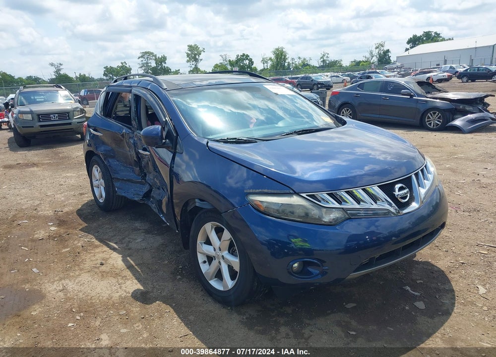 2009 NISSAN MURANO SL VIN: JN8AZ18W89W128588