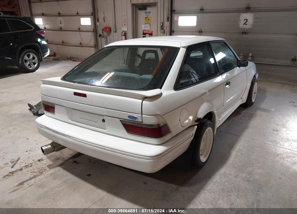 1989 FORD ESCORT GT VIN: 1FAPP93J0KW103279