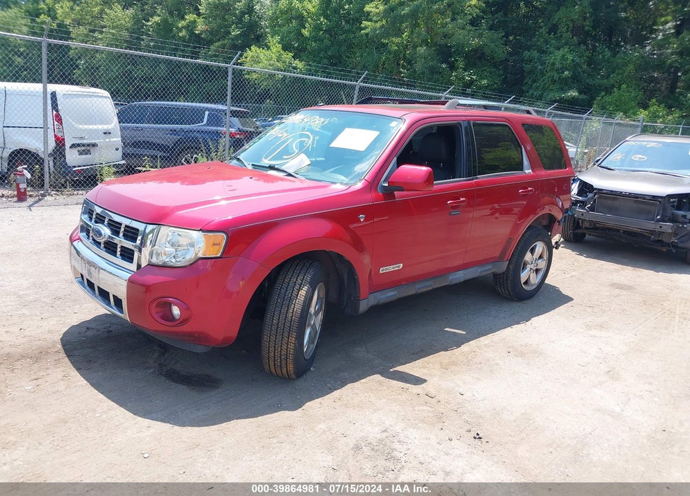 2008 FORD ESCAPE LIMITED VIN: 1FMCU04138KA68020