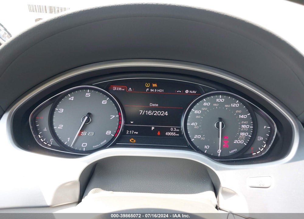 2017 AUDI S8 4.0T PLUS VIN: WUAJ5AFD9HN900564