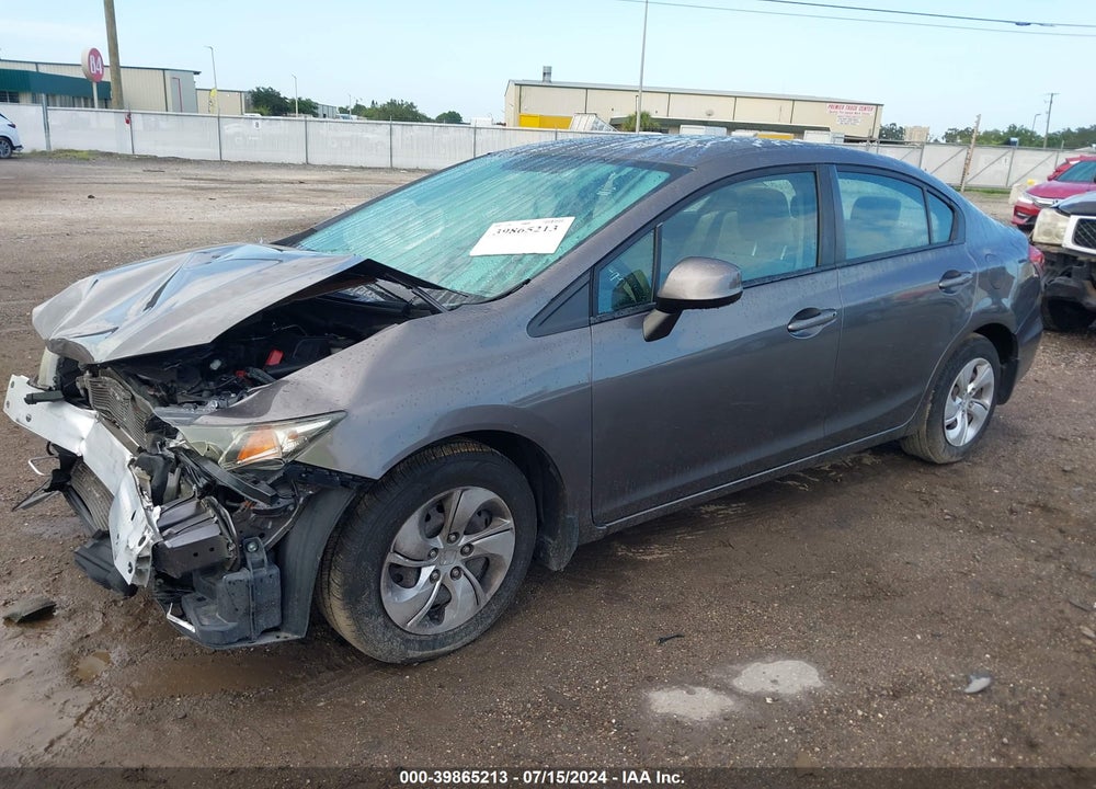 2013 HONDA CIVIC LX VIN: 19XFB2F55DE047878