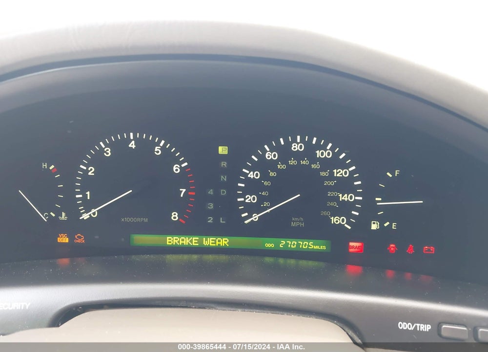 2000 LEXUS LS 400 VIN: JT8BH28F0Y0179477