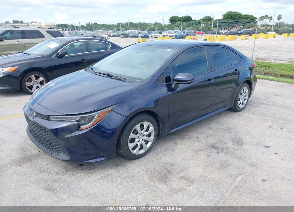 2020 TOYOTA COROLLA LE VIN: 5YFEPRAE7LP057127