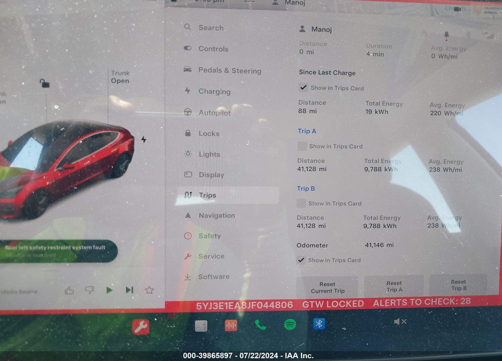 2018 TESLA MODEL 3 LONG RANGE/MID RANGE VIN: 5YJ3E1EA8JF044806