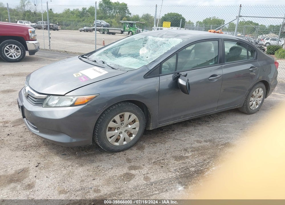 2012 HONDA CIVIC LX VIN: 19XFB2E53CE000882