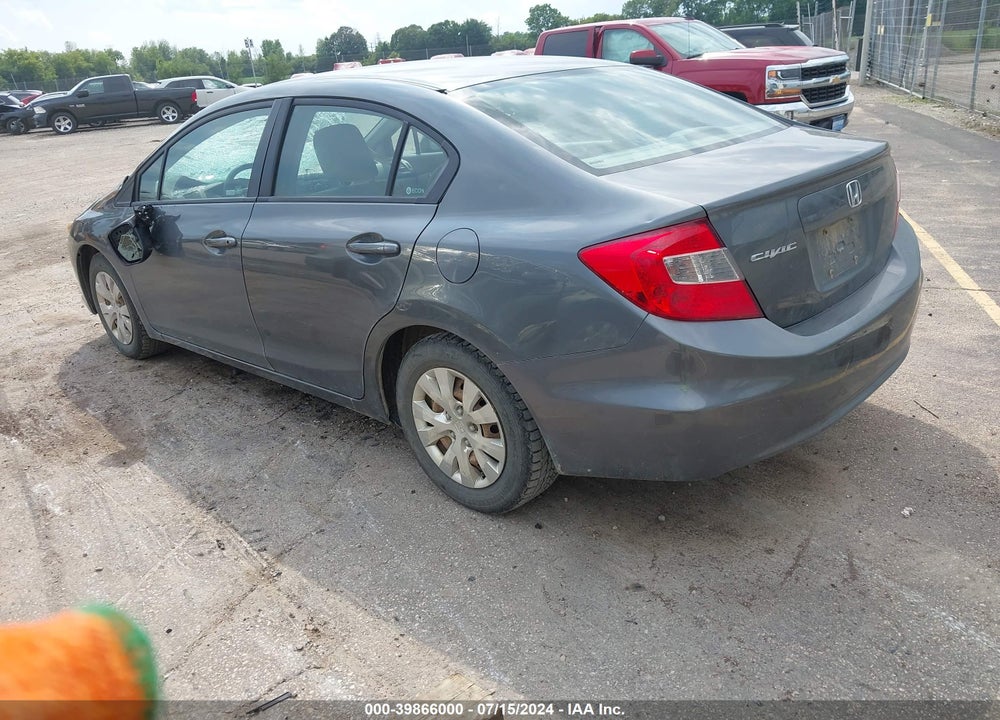 2012 HONDA CIVIC LX VIN: 19XFB2E53CE000882