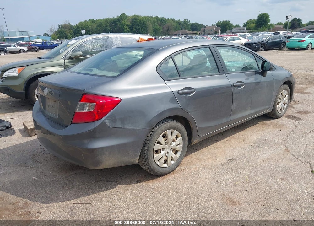 2012 HONDA CIVIC LX VIN: 19XFB2E53CE000882