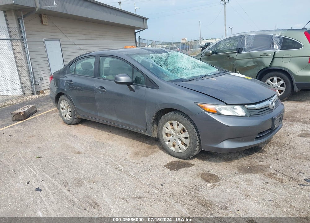 2012 HONDA CIVIC LX VIN: 19XFB2E53CE000882