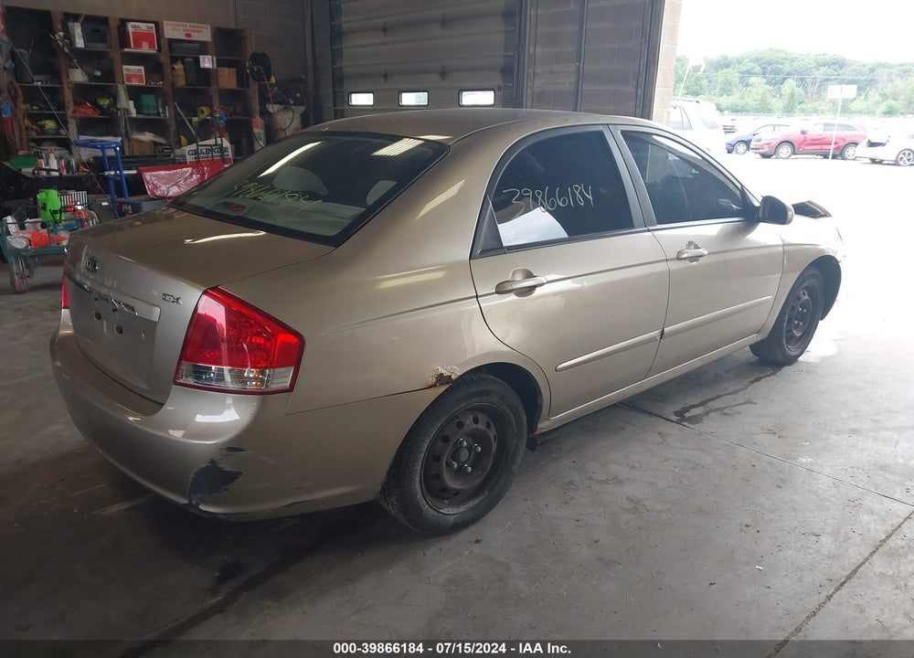 2008 KIA SPECTRA EX VIN: KNAFE121185545644