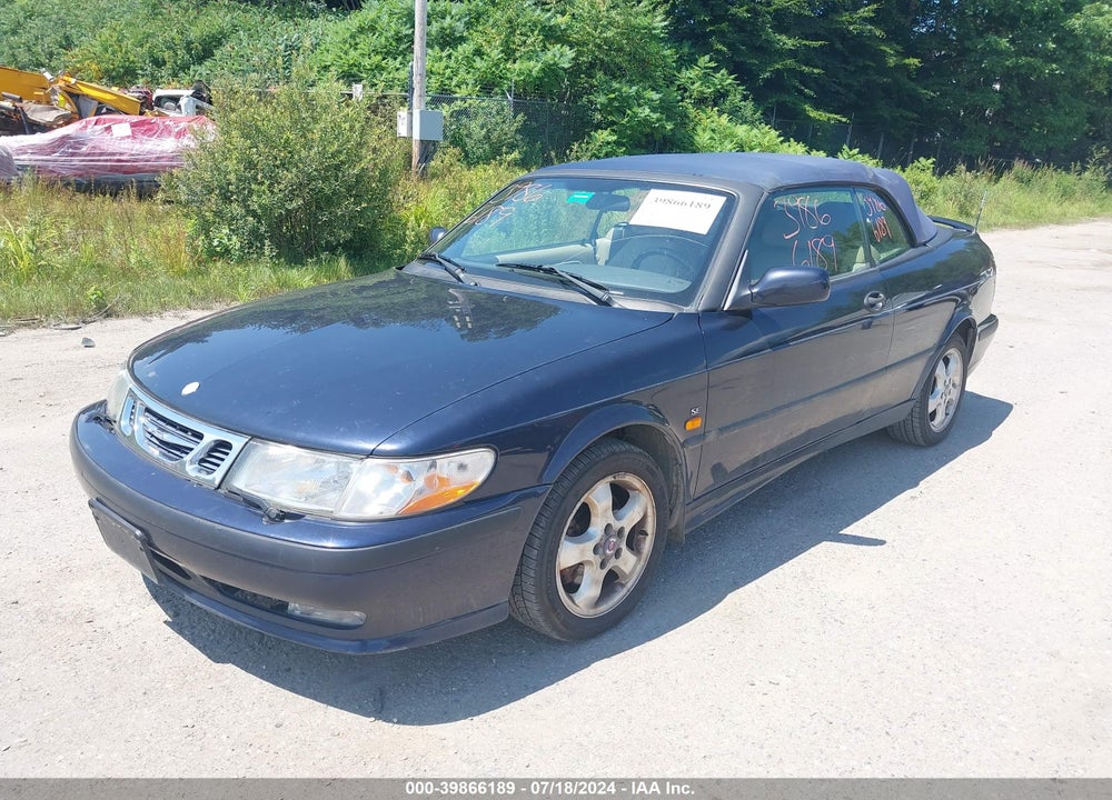 2000 SAAB 9-3 SE VIN: YS3DF78K2Y7002326