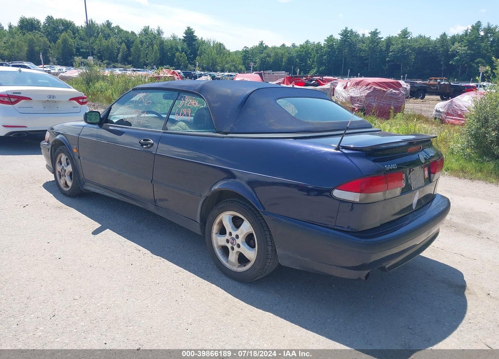 2000 SAAB 9-3 SE VIN: YS3DF78K2Y7002326