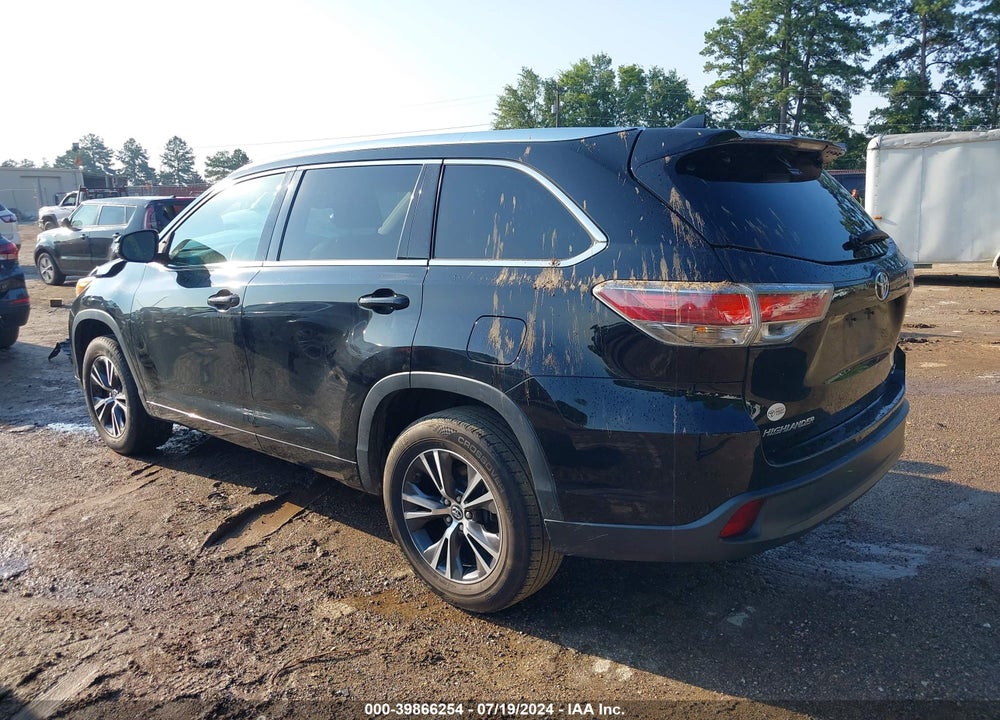 2016 TOYOTA HIGHLANDER XLE V6 VIN: 5TDKKRFH2GS186815