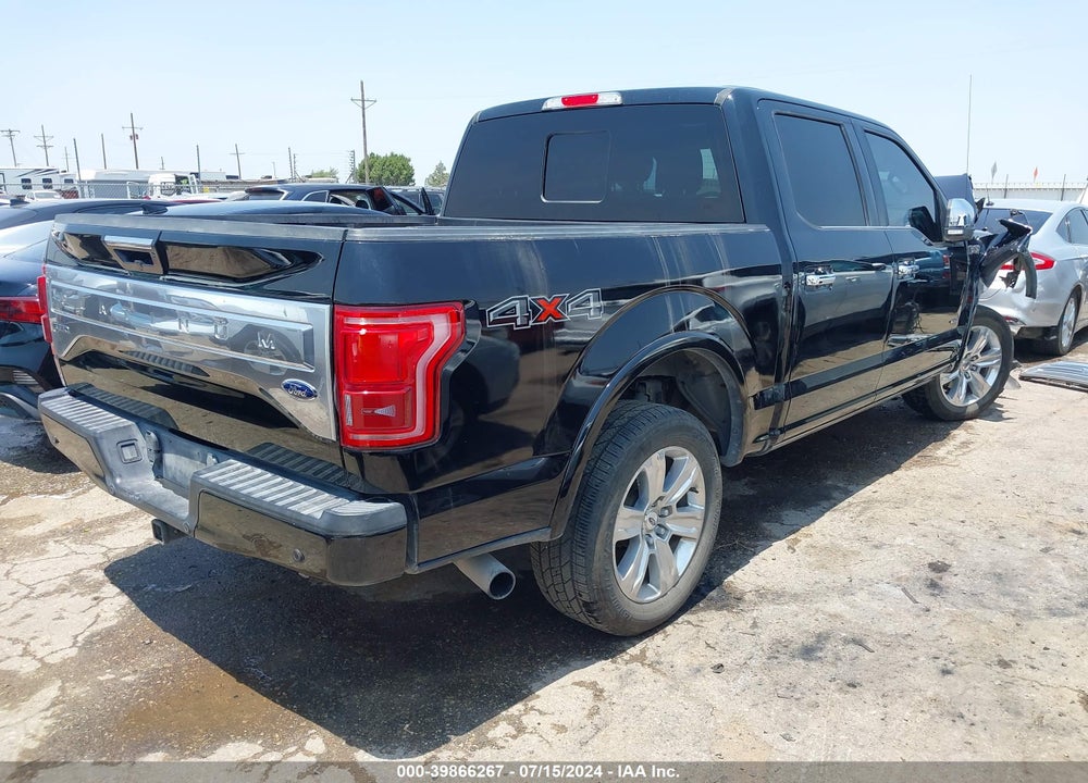 2016 FORD F-150 PLATINUM VIN: 1FTEW1EG5GFA34555