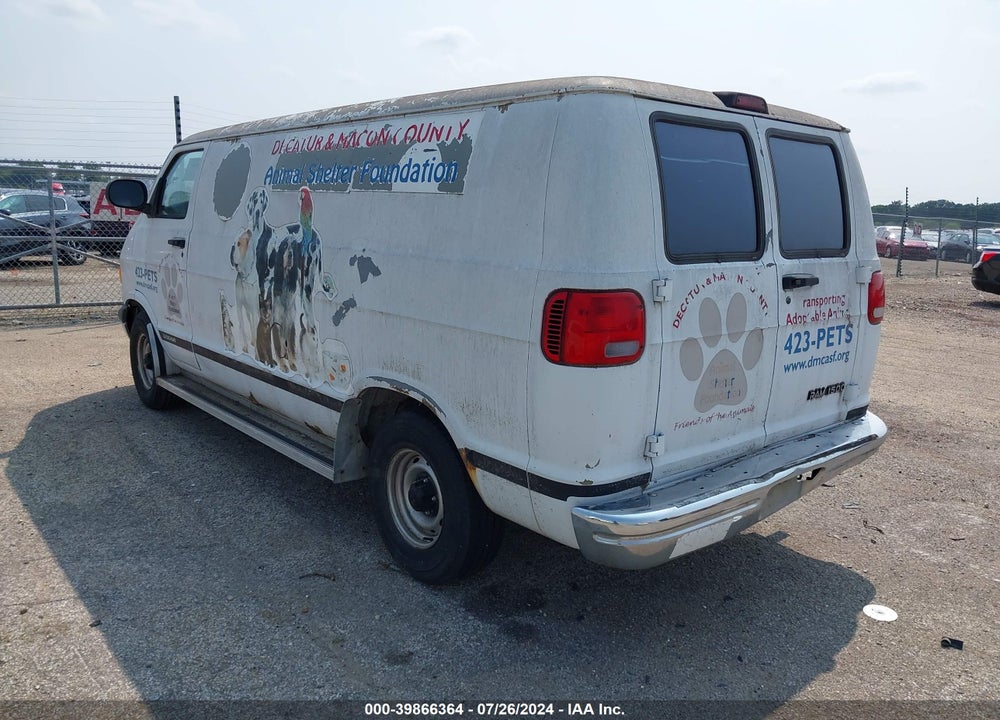 1999 DODGE RAM VAN 1500 COMMERCIAL/CONVERSION VIN: 2B7HB11Y1XK534852