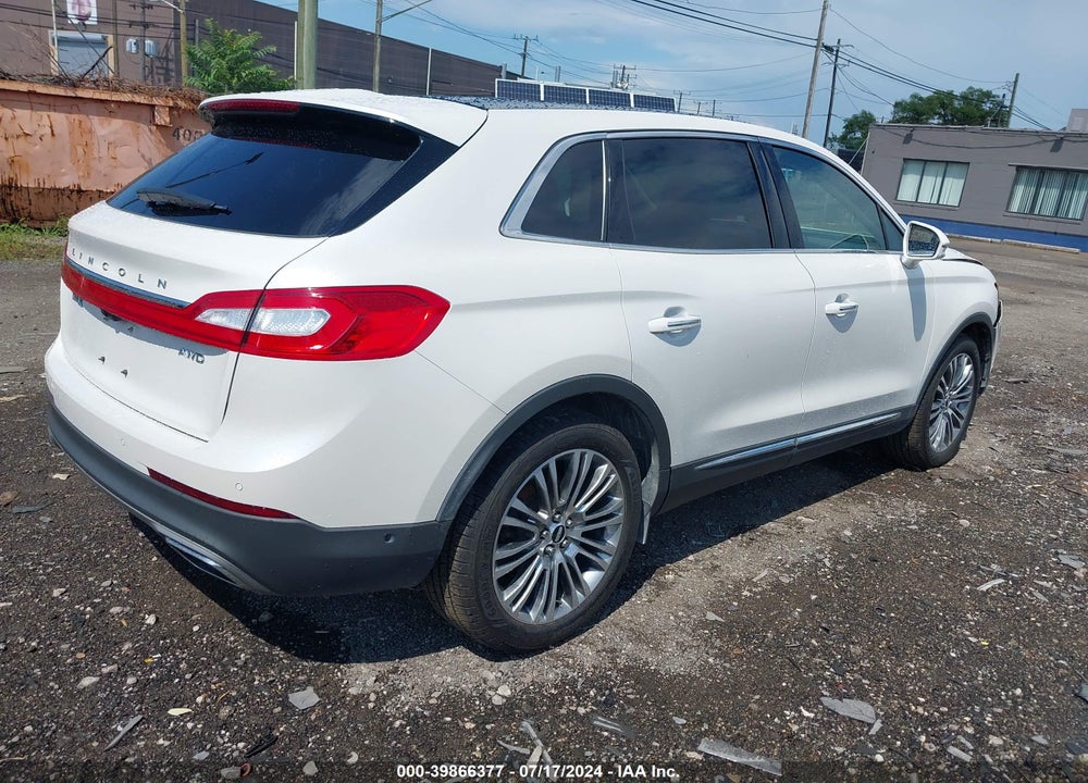 2016 LINCOLN MKX RESERVE VIN: 2LMTJ8LR5GBL32074