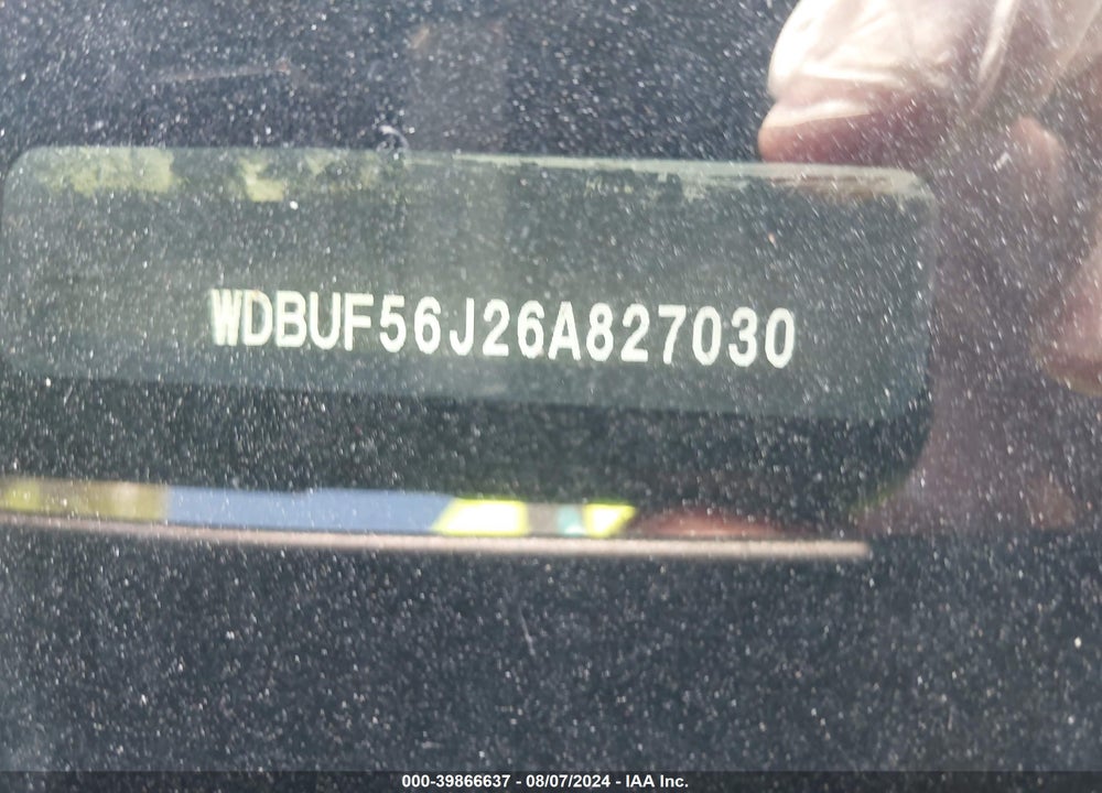 2006 MERCEDES-BENZ E 350 VIN: WDBUF56J26A827030