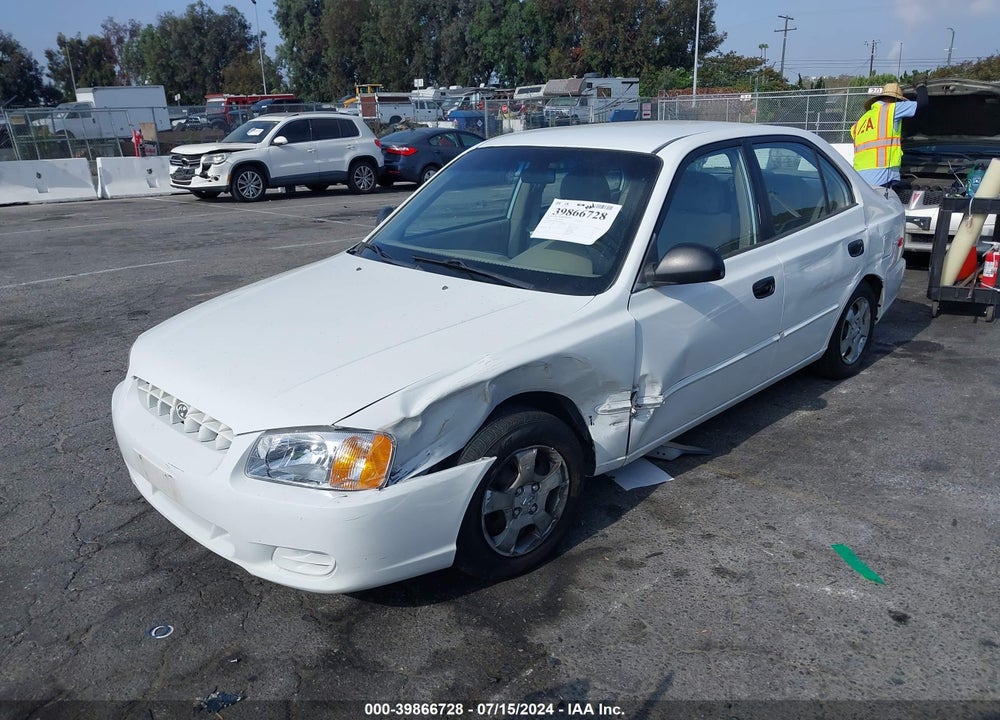 2002 HYUNDAI ACCENT GL VIN: KMHCG45C02U332028