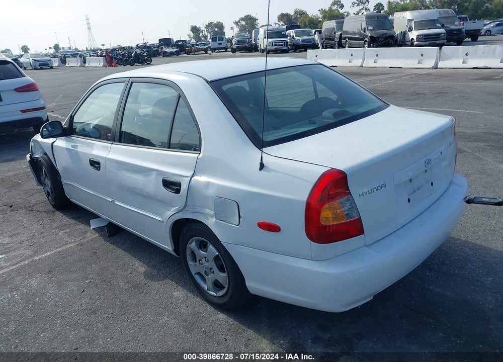 2002 HYUNDAI ACCENT GL VIN: KMHCG45C02U332028