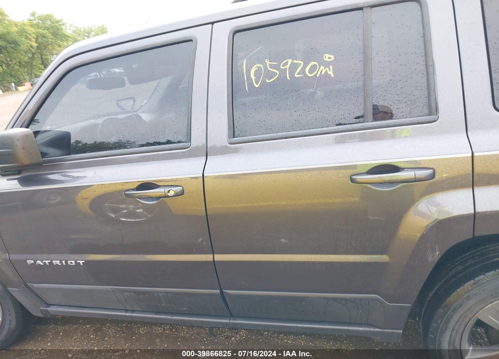 2016 JEEP PATRIOT HIGH ALTITUDE EDITION VIN: 1C4NJPFA6GD683658