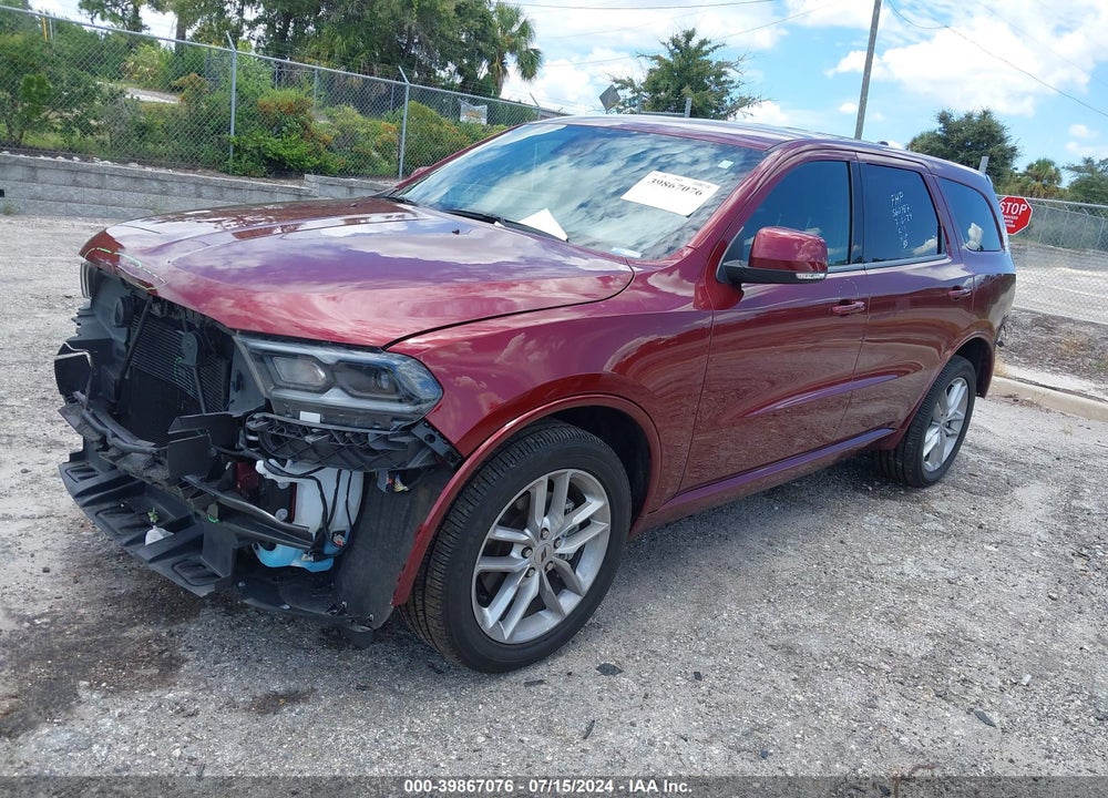 2022 DODGE DURANGO GT PLUS AWD VIN: 1C4RDJDG5NC137756