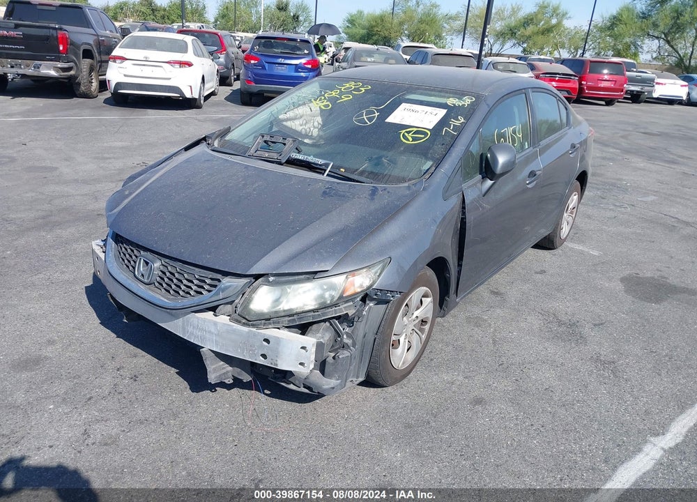 2013 HONDA CIVIC LX VIN: 19XFB2F52DE268032