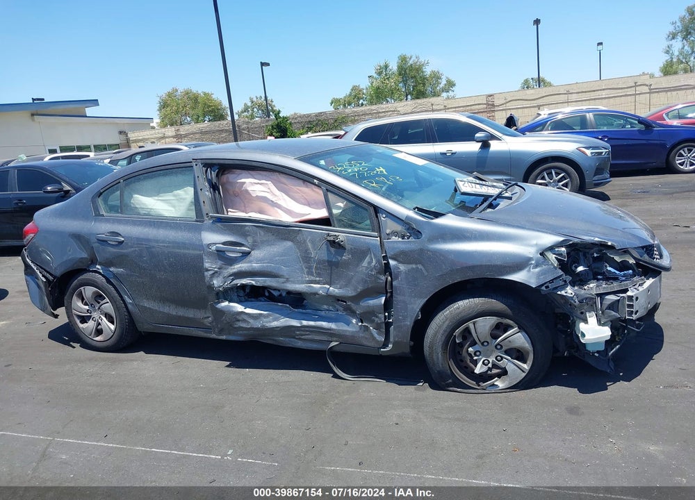 2013 HONDA CIVIC LX VIN: 19XFB2F52DE268032
