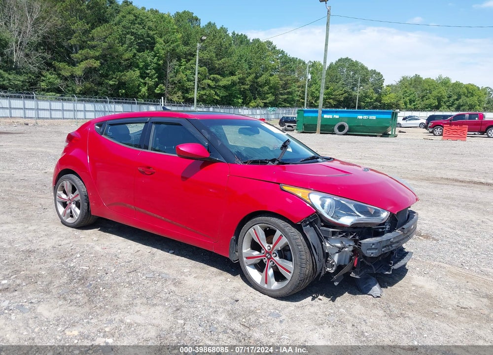 2013 HYUNDAI VELOSTER BASE W/BLACK VIN: KMHTC6AD7DU095451