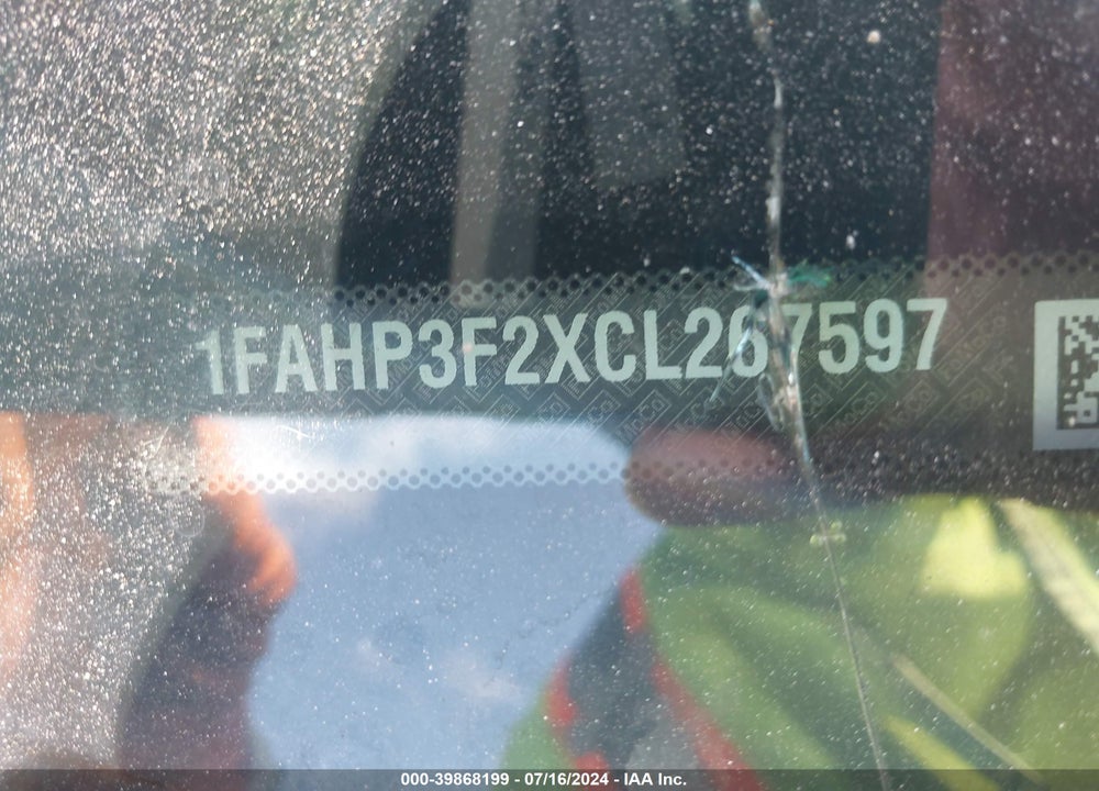 2012 FORD FOCUS SE VIN: 1FAHP3F2XCL267597