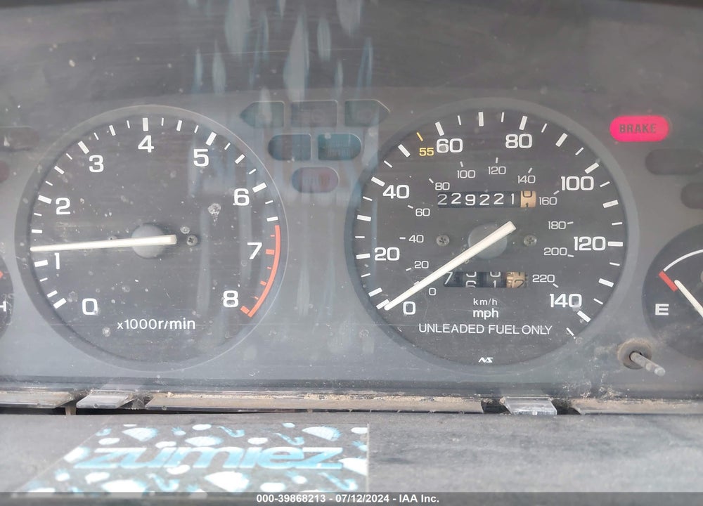1992 ACURA INTEGRA LS VIN: JH4DA9355NS027831