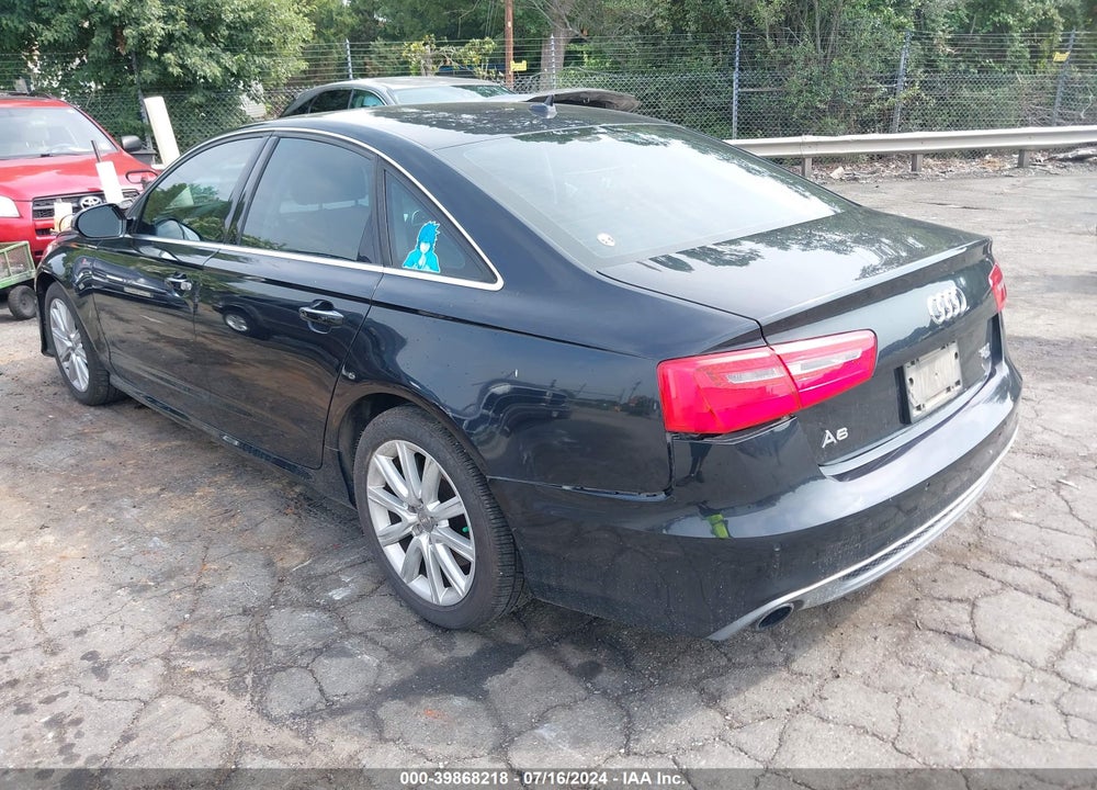 2012 AUDI A6 3.0 PREMIUM VIN: WAUJGAFC2CN113363
