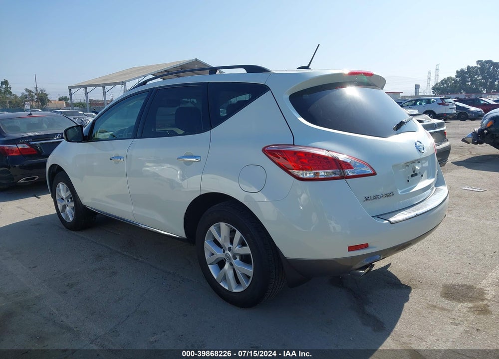 2011 NISSAN MURANO SL VIN: JN8AZ1MU9BW050641