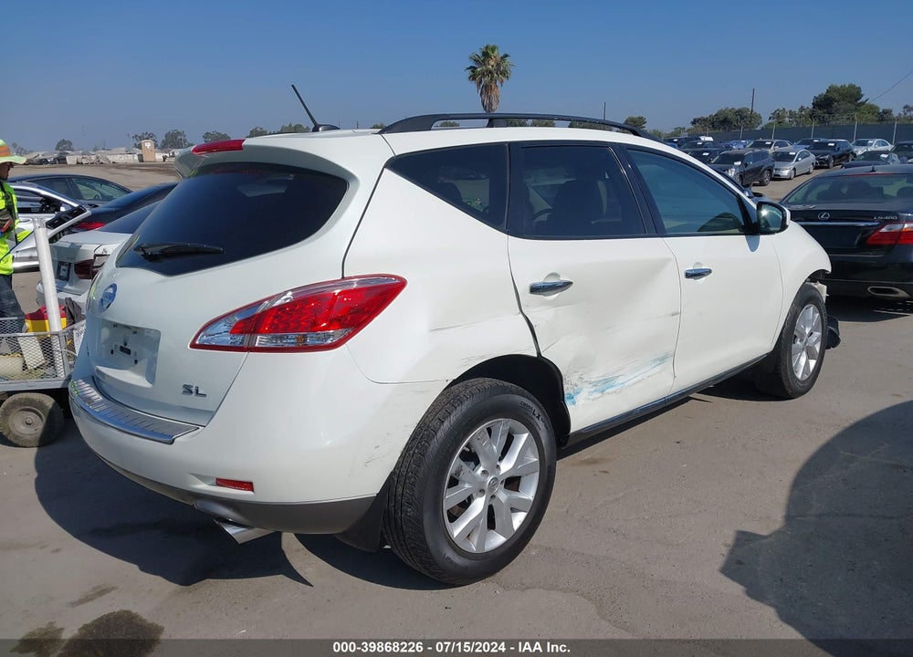 2011 NISSAN MURANO SL VIN: JN8AZ1MU9BW050641