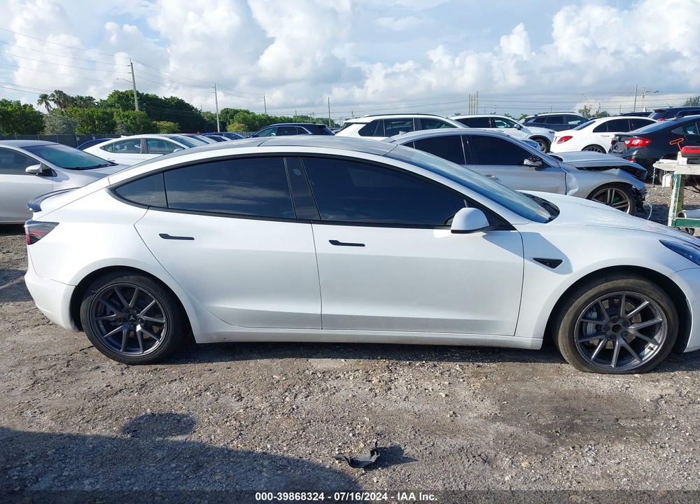 2022 TESLA MODEL 3 REAR-WHEEL DRIVE VIN: 5YJ3E1EA3NF193677