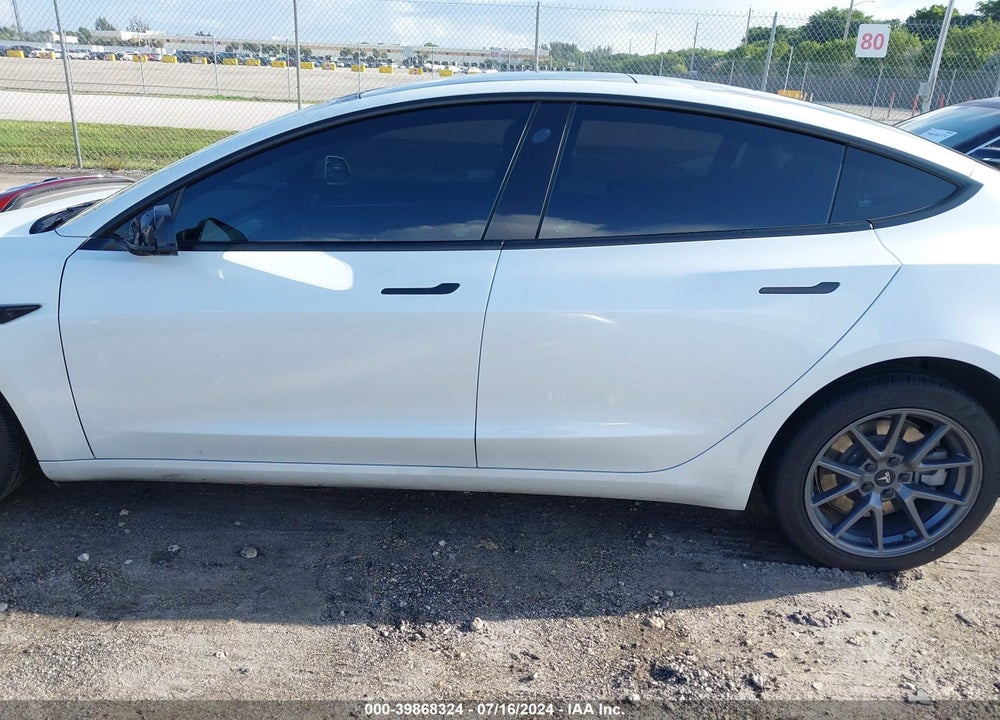 2022 TESLA MODEL 3 REAR-WHEEL DRIVE VIN: 5YJ3E1EA3NF193677