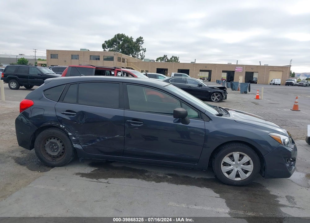 2015 SUBARU IMPREZA 2.0I VIN: JF1GPAA62FH207864
