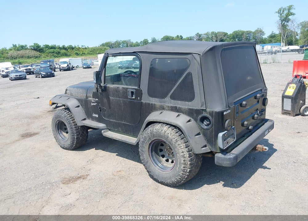 1999 JEEP WRANGLER SPORT VIN: 1J4FY19S3XP467521