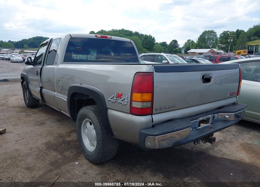 2000 GMC SIERRA 1500 SLE VIN: 2GTEK19V4Y1254900