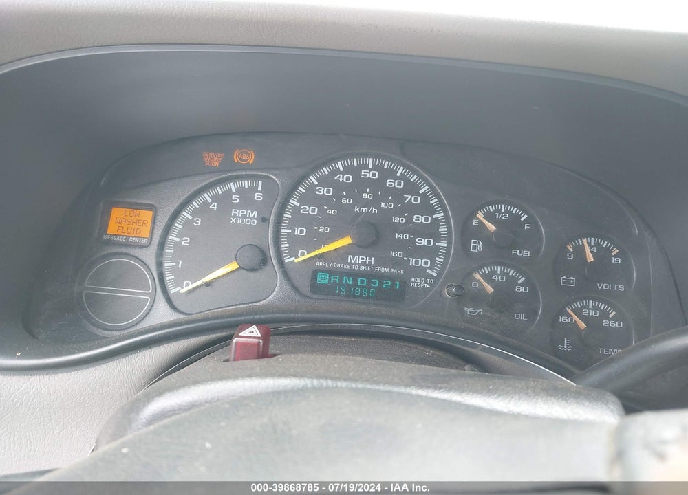 2000 GMC SIERRA 1500 SLE VIN: 2GTEK19V4Y1254900