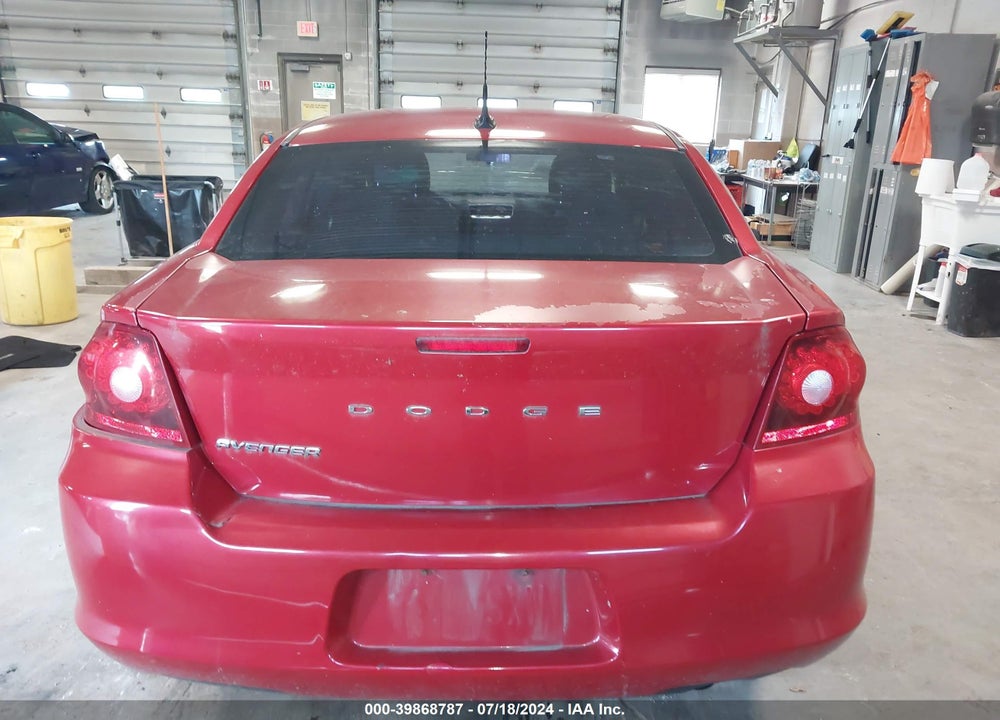 2011 DODGE AVENGER MAINSTREET VIN: 1B3BD1FB6BN526524