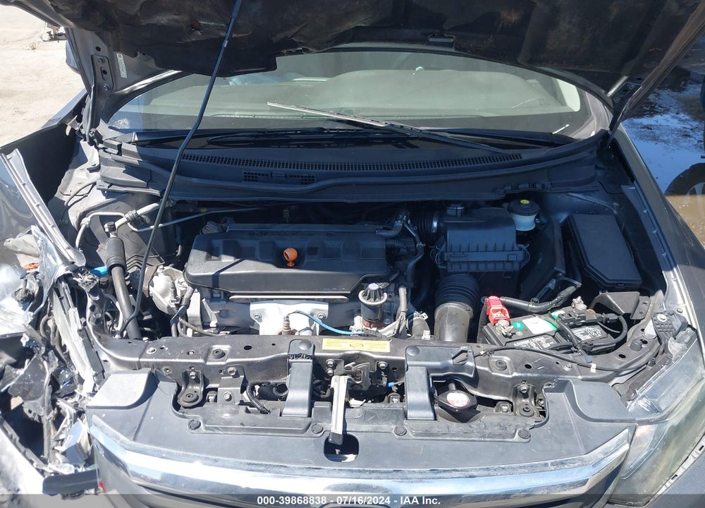 2012 HONDA CIVIC LX VIN: 19XFB2F53CE038059