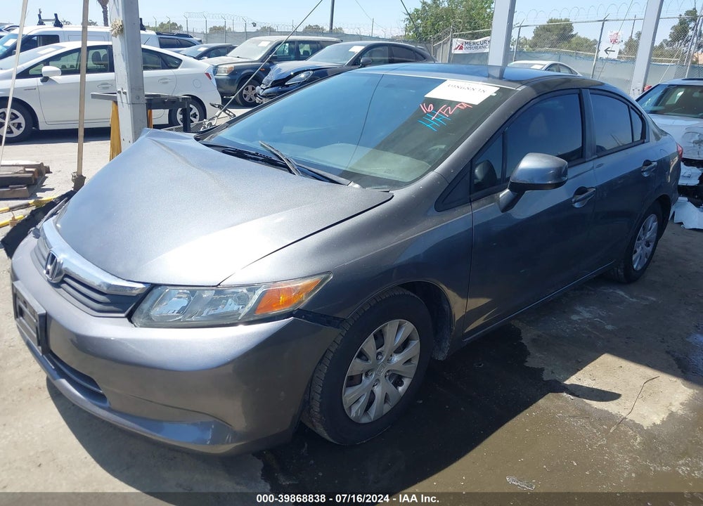2012 HONDA CIVIC LX VIN: 19XFB2F53CE038059