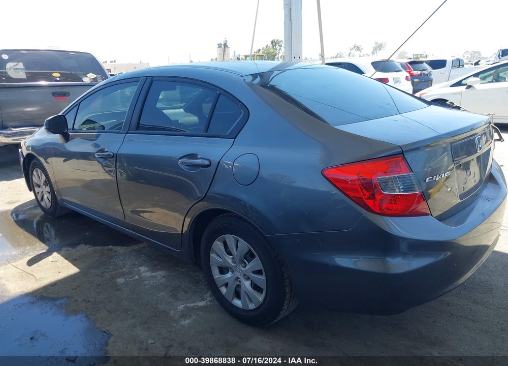2012 HONDA CIVIC LX VIN: 19XFB2F53CE038059