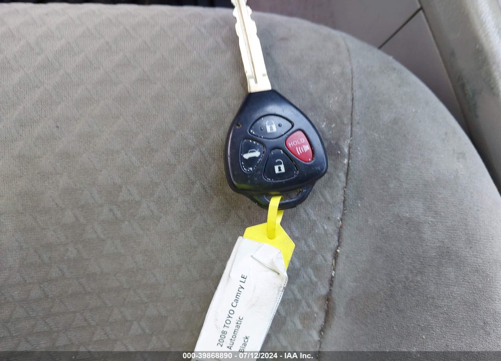 2008 TOYOTA CAMRY LE VIN: 4T1BE46K58U750505